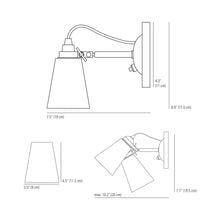Load image into Gallery viewer, Hector Pleat Wall Light - line drawing.