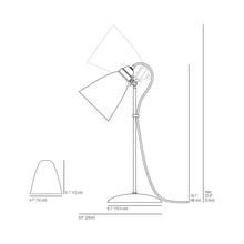 Load image into Gallery viewer, Hector Table Lamp - line drawing.