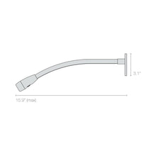 Load image into Gallery viewer, Jet Stream Escutcheon LED Wall Light - line drawing.