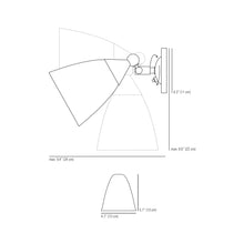 Load image into Gallery viewer, Mann Wall Light - line drawing.