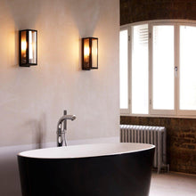 Load image into Gallery viewer, Narrow Box Wall Light in bathroom.