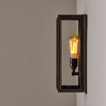 Load image into Gallery viewer, Narrow Box Wall Light in Detail.