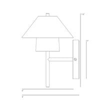 Load image into Gallery viewer, Oxford Double Wall Light - line drawing.