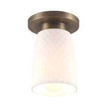 Load image into Gallery viewer, Oxford Flush Mount Ceiling Light in Antique Brass.