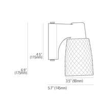 Load image into Gallery viewer, Oxford Wall Light - line drawing.