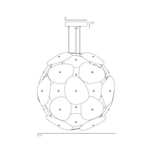 Load image into Gallery viewer, Pebble Pendant Light - line drawing.