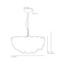Load image into Gallery viewer, Pembridge Pendant Light - line drawing.