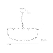 Load image into Gallery viewer, Pembridge Pendant Light - line drawing.