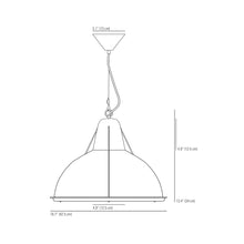 Load image into Gallery viewer, Phane Prismatic Pendant Light - line drawing.