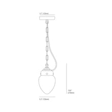 Load image into Gallery viewer, Pine Pendant Light - line drawing.