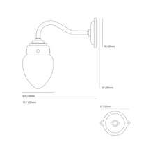 Load image into Gallery viewer, Pine Wall Light - line drawing.