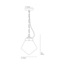 Load image into Gallery viewer, Point Pendant Light - line drawing.