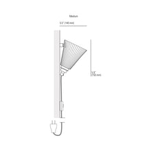 Load image into Gallery viewer, Portable Pleat Wall Light - line drawing.