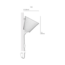 Load image into Gallery viewer, Portable Pleat Wall Light - line drawing.