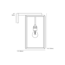 Load image into Gallery viewer, Portico Outdoor Wall Light - line drawing.