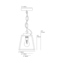 Load image into Gallery viewer, Quad Closed Top Pendant Light - line drawing.
