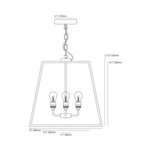 Load image into Gallery viewer, Quad Closed Top Pendant Light - line drawing.