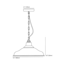 Load image into Gallery viewer, School 7200 Pendant Light - line drawing.