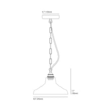 Load image into Gallery viewer, School Pendant Light - line drawing.