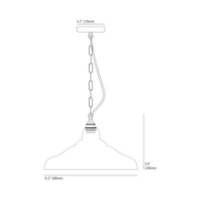 Load image into Gallery viewer, School Pendant Light - line drawing.