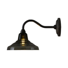 Load image into Gallery viewer, School Wall Light in Anthracite/Weathered Brass.