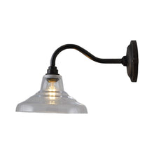 Load image into Gallery viewer, School Wall Light in Clear/Weathered Brass.