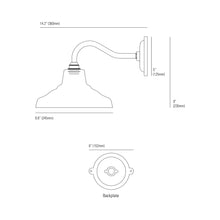 Load image into Gallery viewer, School Wall Light - line drawing.