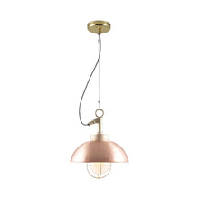 Load image into Gallery viewer, Shipyard Pendant Light in Copper (Frosted Glass).