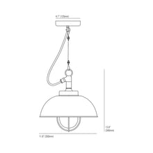 Load image into Gallery viewer, Shipyard Pendant Light - line drawing.