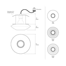 Load image into Gallery viewer, Sopra Recessed Downlight - line drawing.
