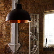 Load image into Gallery viewer, Spun Reflector Pendant Light in living room.