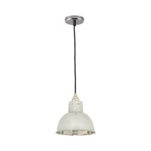 Load image into Gallery viewer, Spun Reflector Pendant Light with Cord Grip Lampholder in Polished Aluminium.