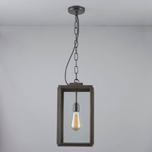 Load image into Gallery viewer, Square Outdoor Pendant Light in Detail.