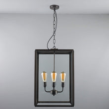 Load image into Gallery viewer, Square Outdoor Pendant Light in Detail.