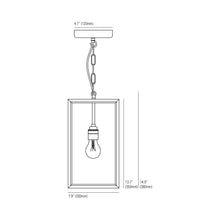 Load image into Gallery viewer, Square Pendant Light - line drawing.