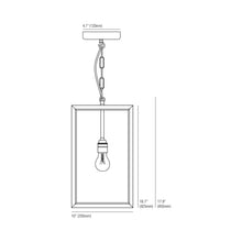 Load image into Gallery viewer, Square Pendant Light - line drawing.