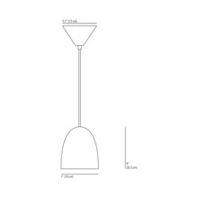 Load image into Gallery viewer, Stanley Pendant Light - line drawing.