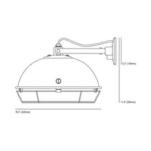 Load image into Gallery viewer, Steel Working Wall Light - line drawing.