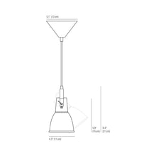 Load image into Gallery viewer, Stirrup Pendant Light - line drawing.