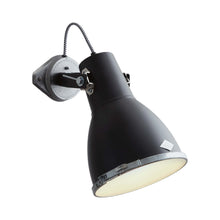 Load image into Gallery viewer, Stirrup Wall Light in Black (7.5-Inch/Etched Glass).