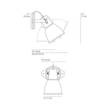 Load image into Gallery viewer, Stirrup Wall Light - line drawing.