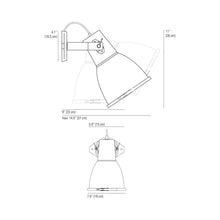 Load image into Gallery viewer, Stirrup Wall Light - line drawing.