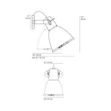 Load image into Gallery viewer, Stirrup Wall Light - line drawing.
