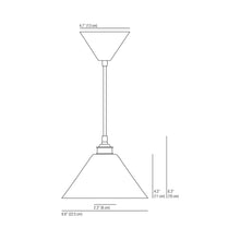Load image into Gallery viewer, Task Ceramic Pendant Light - line drawing.