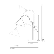 Load image into Gallery viewer, Task Ceramic Table Lamp - line drawing.
