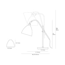 Load image into Gallery viewer, Task Table Lamp - line drawing.