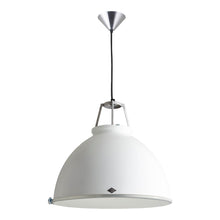 Load image into Gallery viewer, Titan Pendant Light in White (Large/Etched Glass).