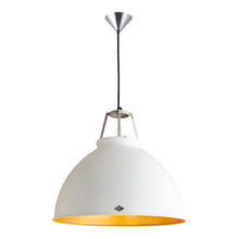 Load image into Gallery viewer, Titan Pendant Light in White/Gold (Large/No Glass).