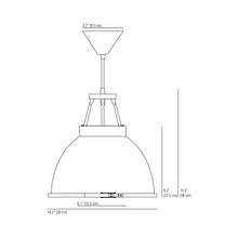 Load image into Gallery viewer, Titan Pendant Light - line drawing.