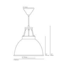 Load image into Gallery viewer, Titan Pendant Light - line drawing.